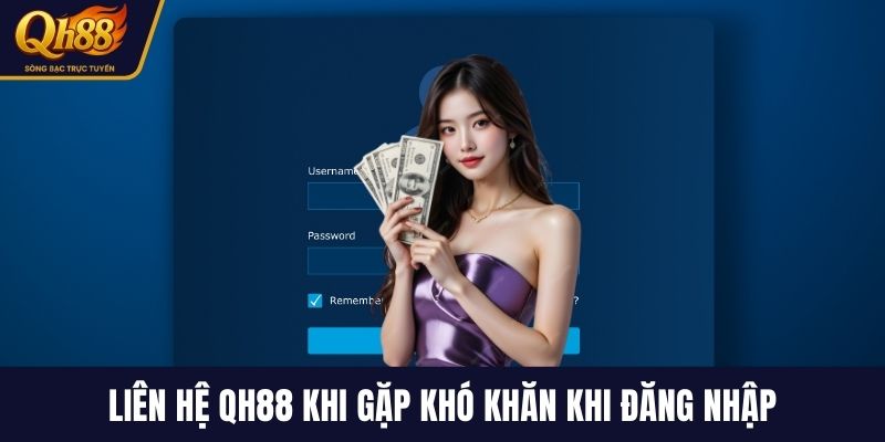 Liên hệ QH88 khi gặp khó khăn khi đăng nhập